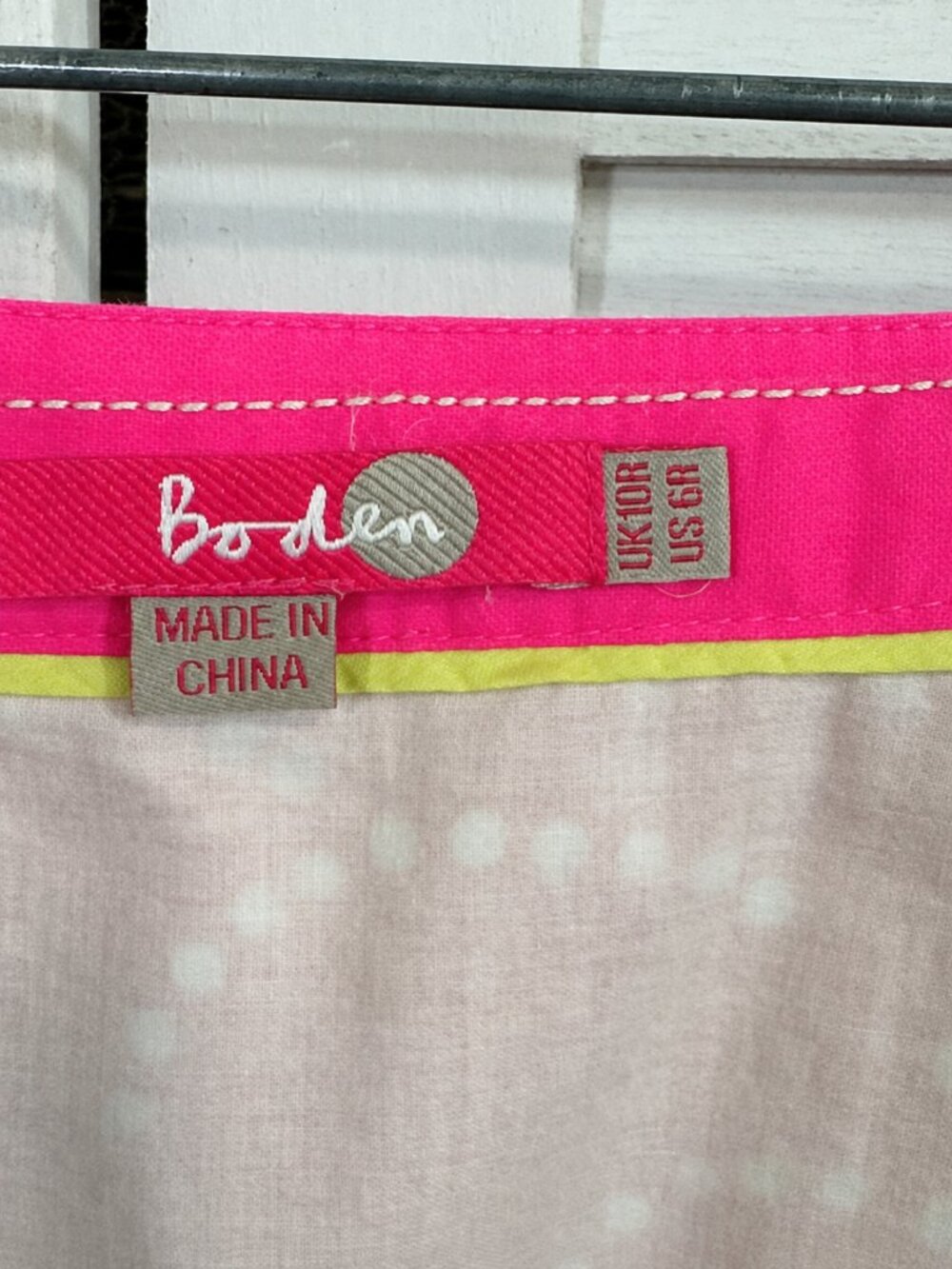 Boden Pink A-Line Cotton Skirt Size 6 6R - Picture 9 of 10